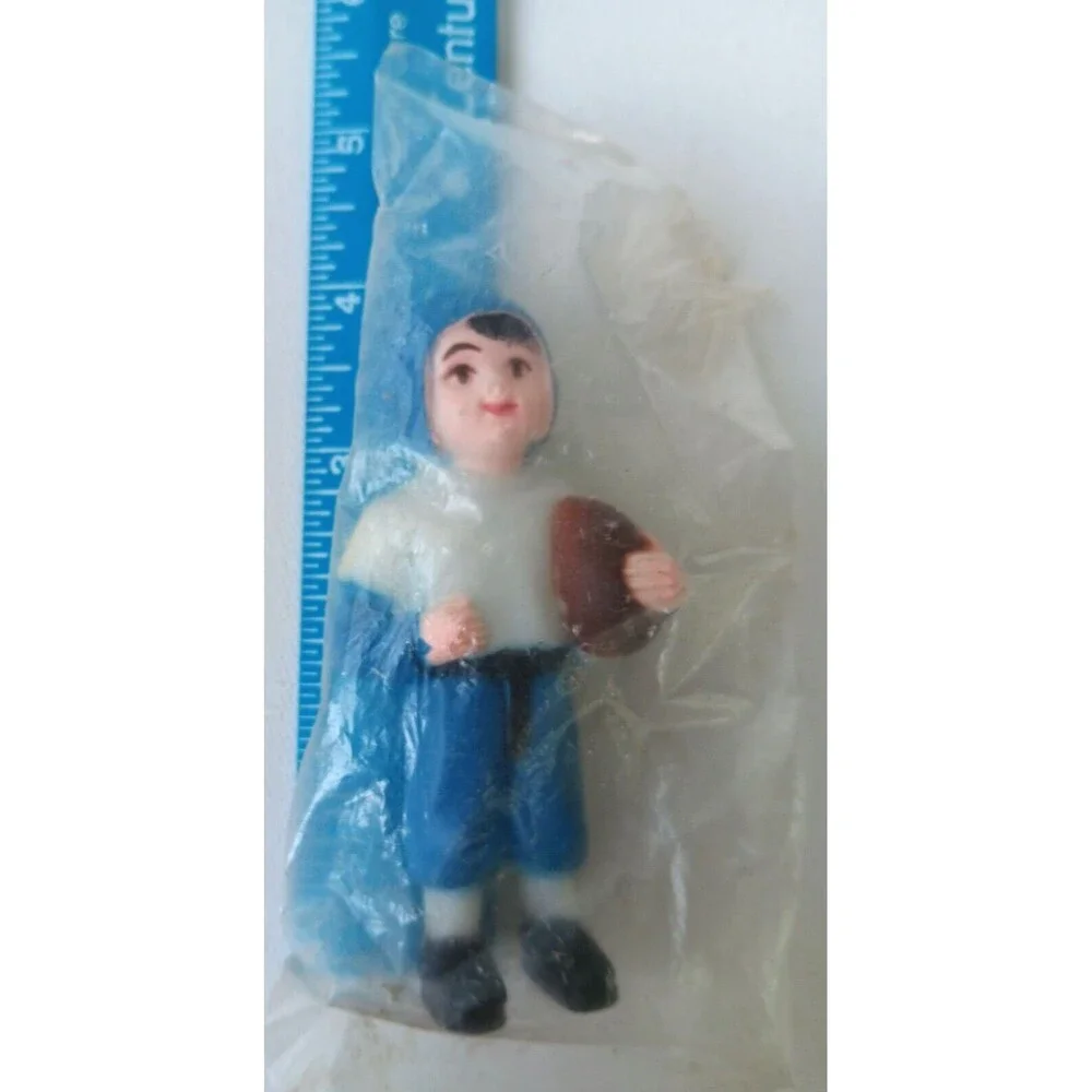 Vintage Football Player Cake Topper Made in Hong Kong Sealed Plastic
